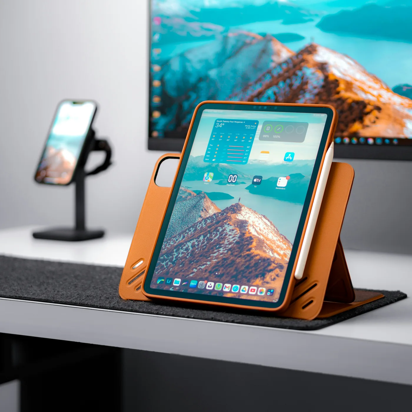 Support tablette aluminium renforcé — vue 1